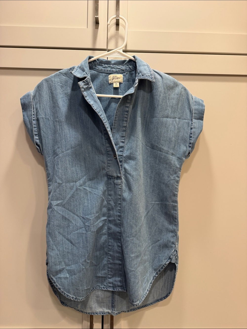 J. Crew Light Blue Denim Button-Down Tunic
